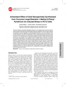 Antioxidant Effect of Gold Nanoparticles Synthesised ...