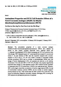 Antioxidant Properties and PC12 Cell Protective