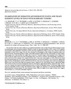 antioxidativE StatuS and tracE ElEmEnt