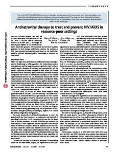 Antiretroviral therapy to treat and prevent HIV/AIDS in ... - Nature