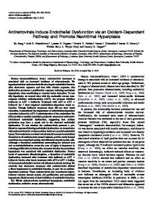 Antiretrovirals Induce Endothelial Dysfunction via an ... - Oxford Journals