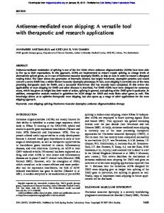 Antisense-mediated exon skipping