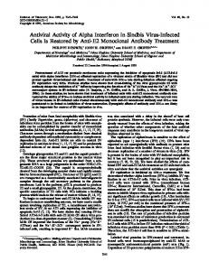 Antiviral Activity of Alpha Interferon in Sindbis ... - Journal of Virology