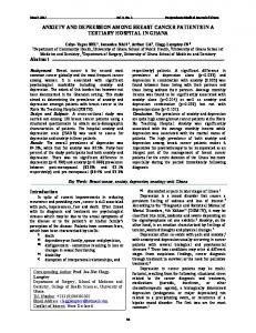 ANXIETY AND DEPRESSION AMONG BREAST