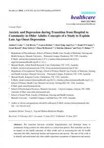 Anxiety and Depression during Transition from Hospital to ... - MDPI