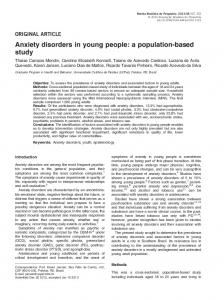 Anxiety disorders in young people: a population ... - Semantic Scholar