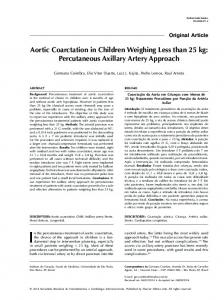 Aortic Coarctation in Children Weighing Less than 25 kg ...