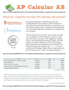 AP Calculus AB - The College Board