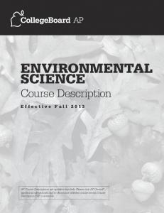 AP Environmental Science Course Description