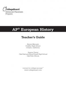 AP European History Teacher's Guide