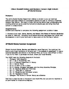 AP World History Summer Assignment