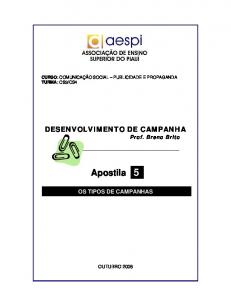 Apostila 05- Os tipos de Campanhas