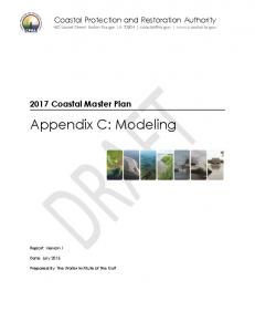 Appendix C: Modeling - Coastal Protection and Restoration Authority