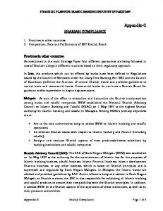 Appendix-C Shariah Compliance - State Bank of Pakistan