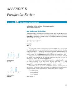 APPENDIX D Precalculus Review