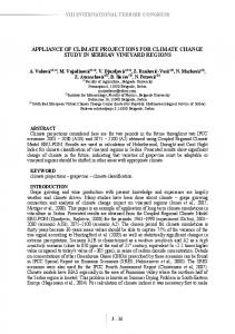 appliance of climate projections for climate change study in serbian ...