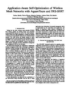 Application-Aware Self-Optimization of Wireless Mesh Networks with ...