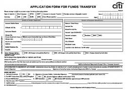 application form for funds transfer