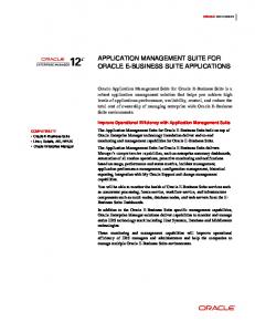 application management suite for oracle e-business suite applications