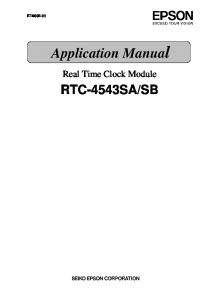 Application Manual RTC-4543SA/SB