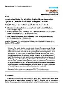 Application Model for a Stirling Engine Micro-Generation ... - MDPI