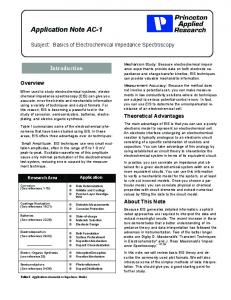 Application Note AC-1