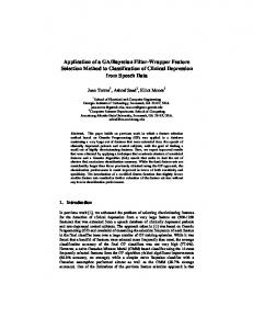 Application of a GA/Bayesian Filter-Wrapper Feature Selection Method ...