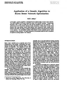 Application of a Genetic Algorithm to Storm Sewer Network Optimization