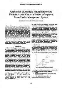 Application of Artificial Neural Network to Forecast Actual ... - CiteSeerX