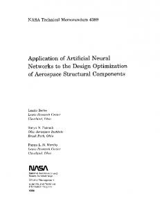 Application of Artificial Neural Networks to the Design Optimization of ...