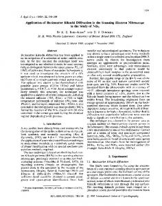 Application of backscatter Kikuchi diffraction in the scanning electron ...