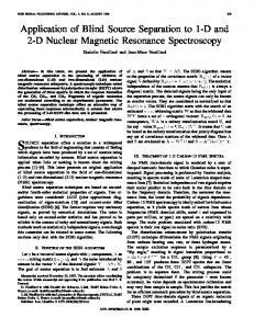 Application Of Blind Source Separation To 1-d And 2-d ... - IEEE Xplore