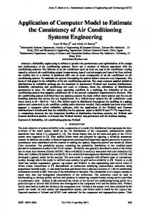 Application of Computer Model to Estimate the Consistency of Air ...