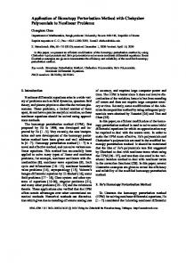 Application of Homotopy Perturbation Method with Chebyshev