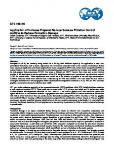 Application of In-House Prepared Nanoparticles as Filtration Control ...