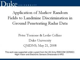 Application of Markov Random Fields to Landmine Discrimination in ...