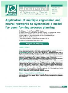 Application of multiple regression and neural networks to synthesize a ...