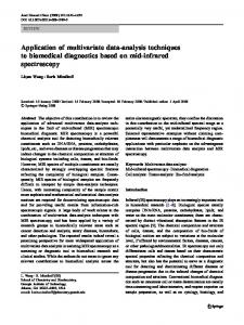 Application of multivariate data-analysis techniques to