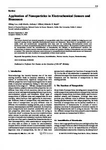 Application of Nanoparticles in Electrochemical ... - Wiley Online Library