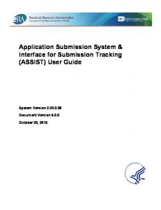 Application Submission System & Interface for Submission Tracking ...