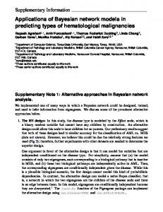 Applications of Bayesian network models in ...