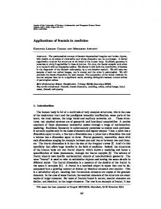 Applications of fractals in medicine