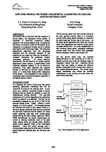 applying neural network and genetic algorithm in chiller ... - CiteSeerX