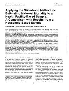 Applying the Sisterhood Method for Estimating ...