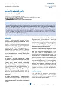 Approach to asthma in adults