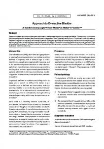 Approach to Overactive Bladder - MedIND