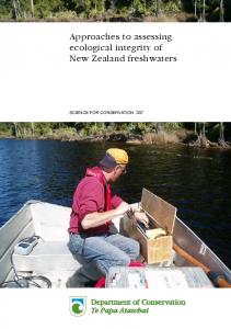 Approaches to assessing ecological integrity of New Zealand ...