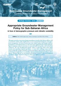 Appropriate Groundwater Management Policy for Sub ... - IGRAC