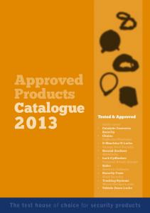 Approved Products Catalogue