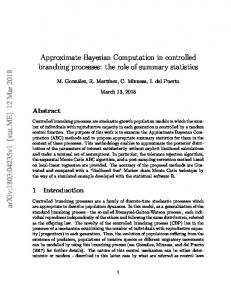 Approximate Bayesian Computation in controlled branching ...